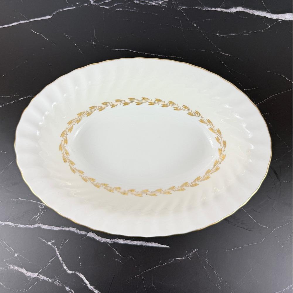 Minton Gold Cheviot England Bone China‎ 10" Vegetable Bowl EUC!